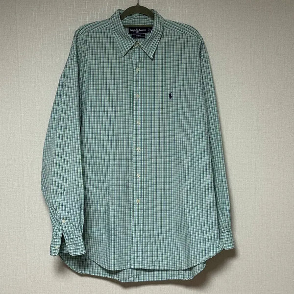 [BUNJANG] Polo Poplin Check Shirt / 폴로 포플린 체크셔츠