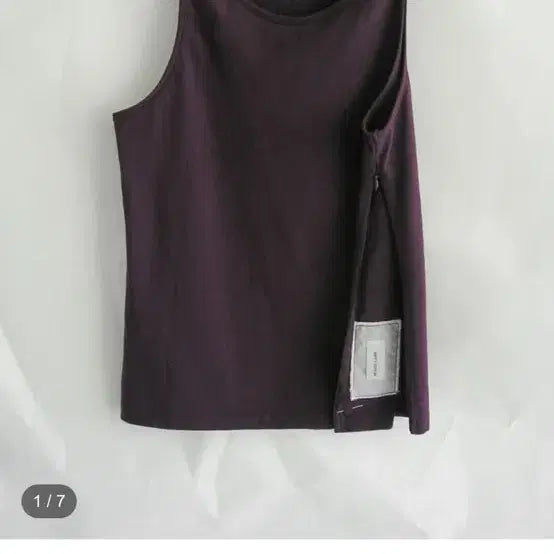 [BUNJANG] Eong's Side Zipper Cotton Top - Purple / 에옹쓰 Side Zipper Cotton Top - Purple