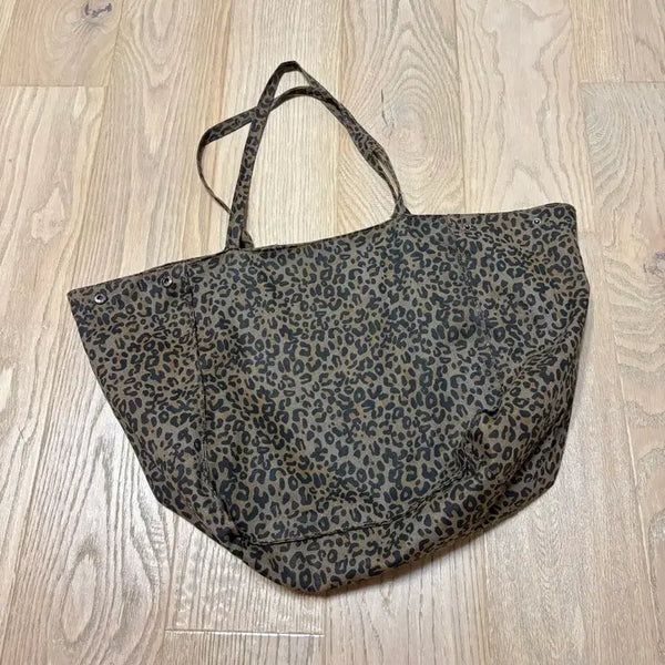 [BUNJANG] Leopard Print Shoulder Bag Tote / 레오파드 호피 숄더백 에코백