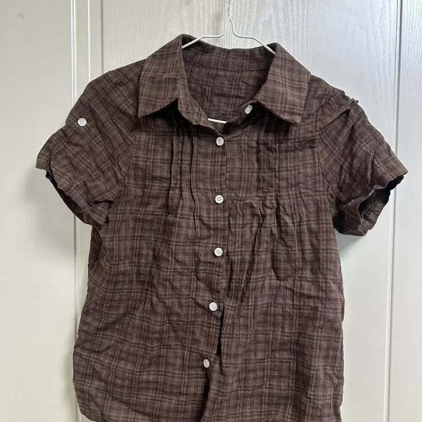 [BUNJANG] Check Short Sleeve Shirt / 체크 반팔 셔츠