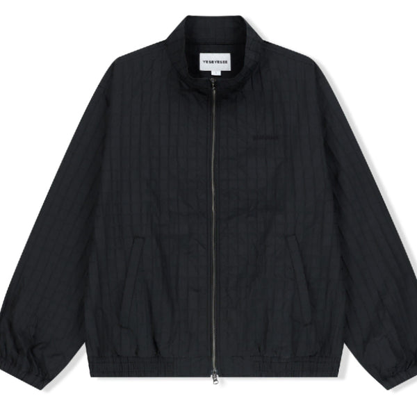 [BUNJANG] Yeseyesee Windowpane Zip Blouson Jacket / [L] 예스아이씨 집 블루종 바람막이 자켓