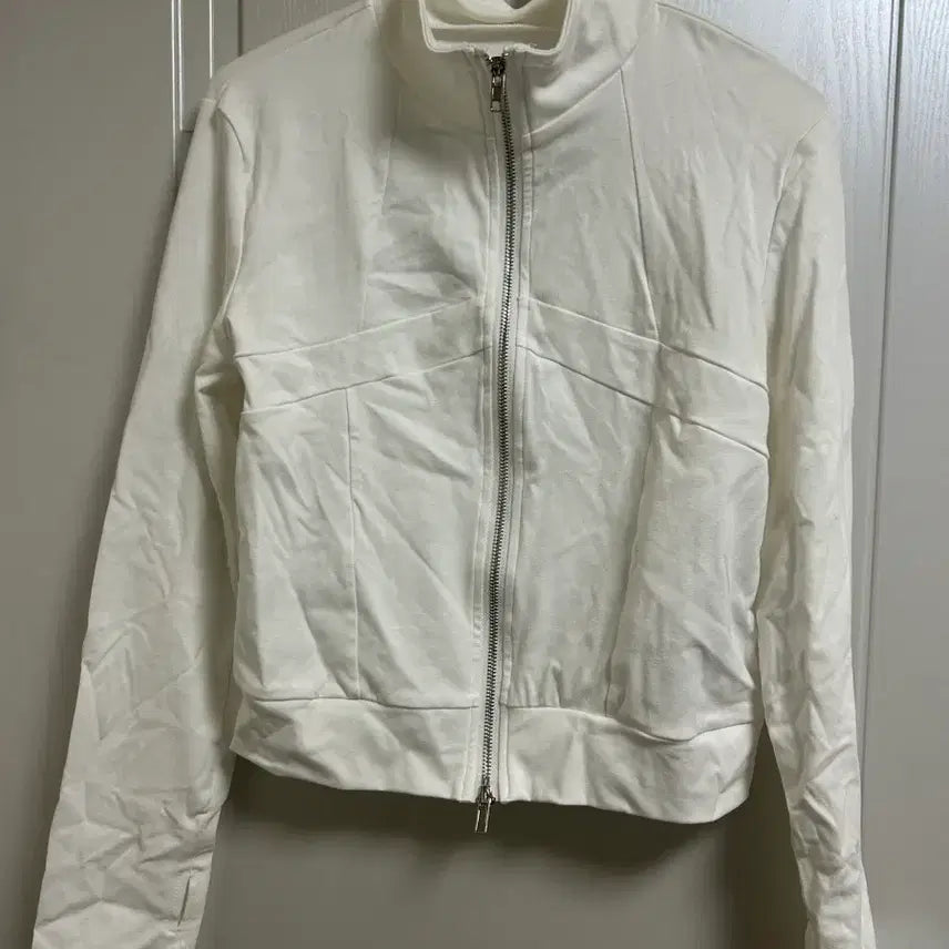 [BUNJANG] White Zip-Up Hoodie / 화이트 집업