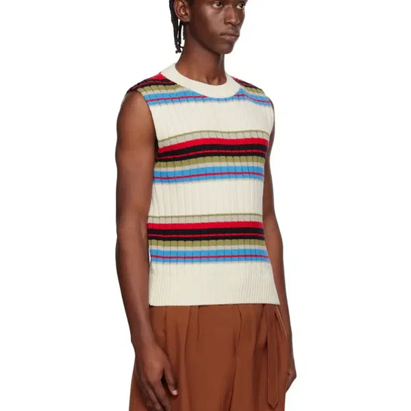 [BUNJANG] Dries Van Noten Off-White Stripe Sweater / 드리스반노튼 오프 화이트 스트라이프 스웨터 m사이즈