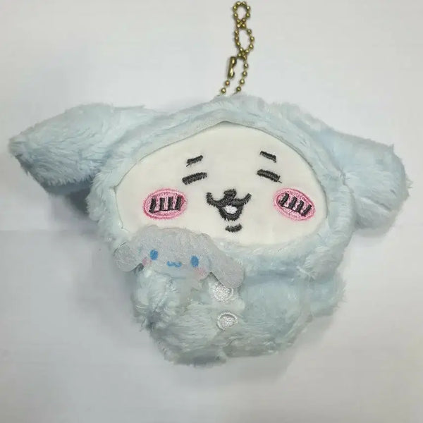 [BUNJANG] Cheekawao Cinnamoroll Plush Keychain / 먼작귀 치이카와 시나모롤 인형 키링(8/17까지만판매)