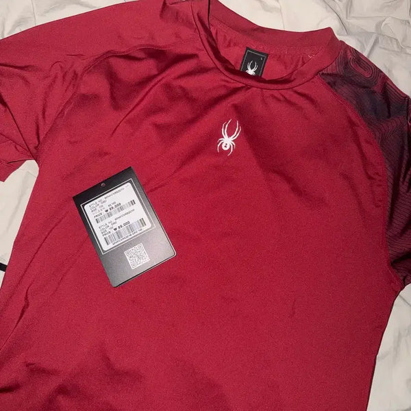 [BUNJANG] Spider Men's Performance Short Sleeve T-Shirt Red L / 스파이더 남성 기능성 반팔티 레드 L