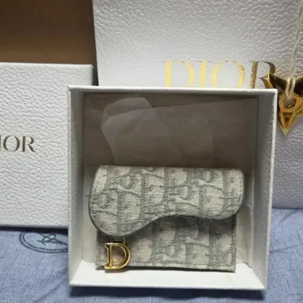 [BUNJANG] Dior Oblique Saddle Card Holder Gray / [정품] 디올 오블리크 새들 카드지갑 그레이 색상