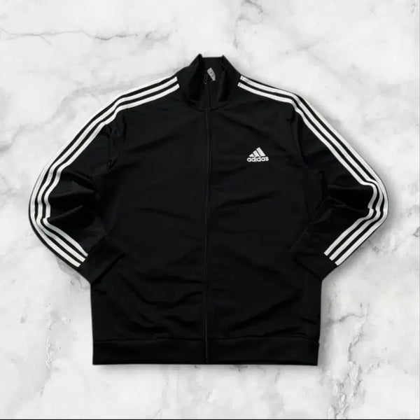 [BUNJANG] Adidas Trefoil Three-Stripes Track Jacket Black/White Size 110 / 아디다스 삼선 검흰 져지 110
