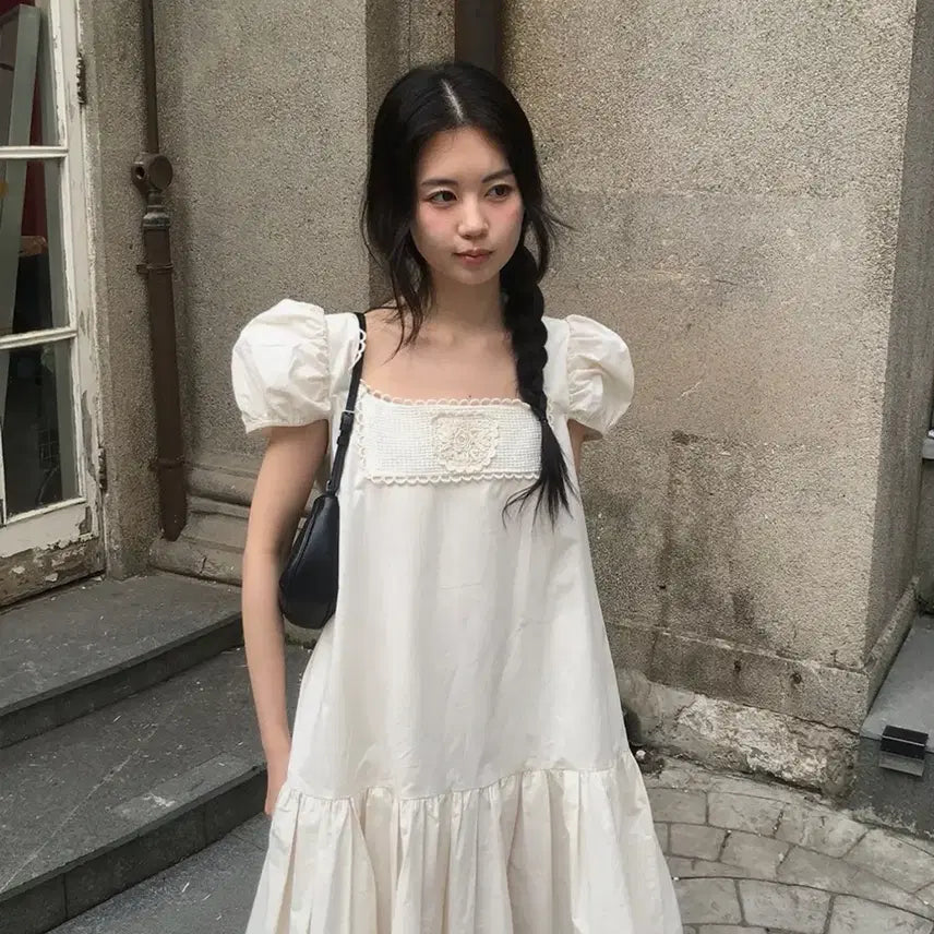 [BUNJANG] Without Summer Romance Crochet Dress / 위드아웃썸머 로맨스 크로쉐 원피스
