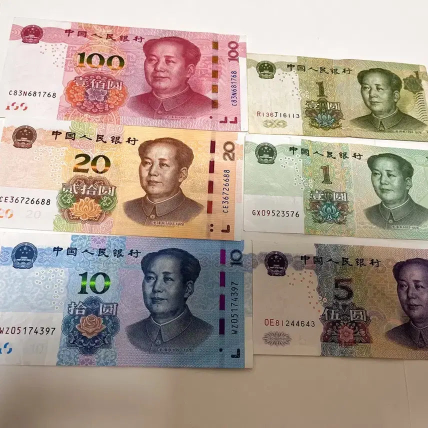 [BUNJANG] China 5th Series Renminbi 6-Denomination Set 1999-2019 Banknote Collection / 중국 제5차 인민폐 6종 세트  1999~2019년판 중국 지폐 컬렉션 세계 지폐 수집