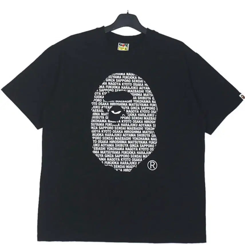 [BUNJANG] BAPE Japan Ape Head Logo T-Shirt Black / 베이프 제팬 에이프 헤드로고 반팔티 블랙