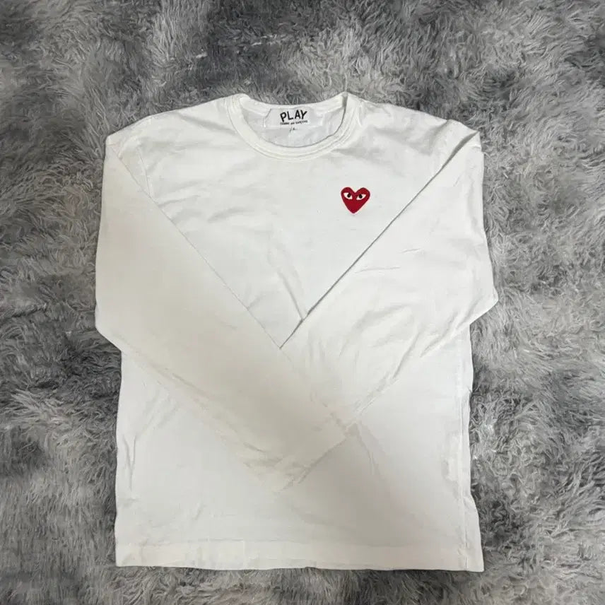 [BUNJANG] Comme des Garçons Long Sleeve White L / 꼼데르가송 롱슬리브