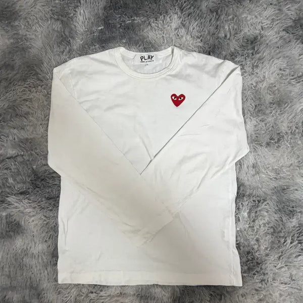 [BUNJANG] Comme des Garçons Long Sleeve White L / 꼼데르가송 롱슬리브