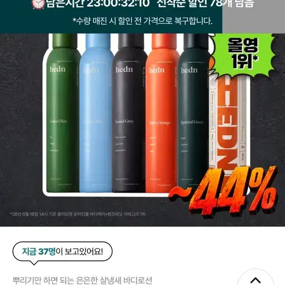[BUNJANG] Hidden Perfume Spray Body Lotion - Mellow Orange / 히든 퍼퓸 스프레이 바디로션 메리오렌지