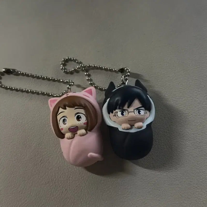 [BUNJANG] My Hero Academia Ochaco Uraraka Tenya Iida Baby Sling Keychain Set / 우라라카, 이이다 포대기 키링