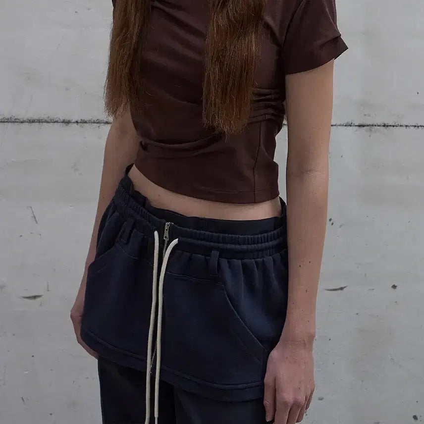 [BUNJANG] LCDC Layered Zip-Up Skirt Navy / 새상품) lcdc 레이어드 집업 스커트 네이비