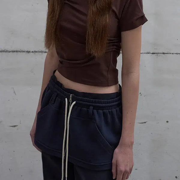 [BUNJANG] LCDC Layered Zip-Up Skirt Navy / 새상품) lcdc 레이어드 집업 스커트 네이비