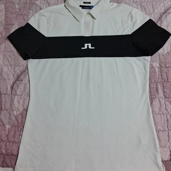 [BUNJANG] J. Lindeberg Women's Short Sleeve Polo Shirt White/Black Size 55 / 여성골프 JL 제이린드버그 반팔카라티 55