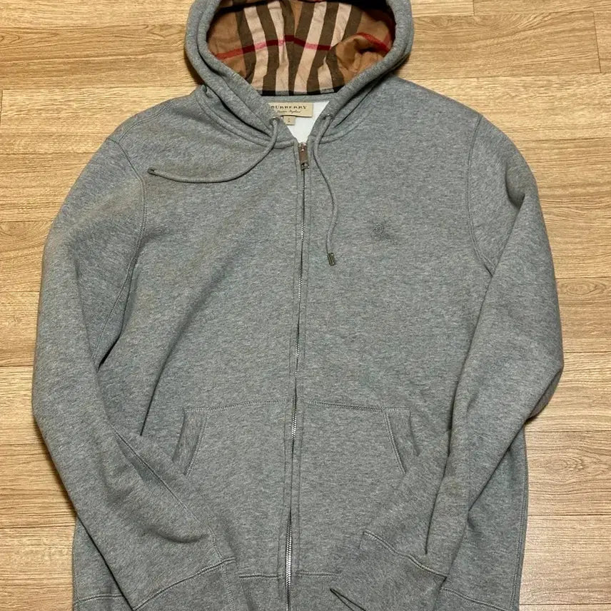 [BUNJANG] Burberry Clarendon Hoodie Grey L / [L] 버버리 후드집업 그레이 클라렌든 claredon
