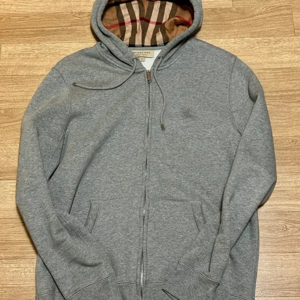 [BUNJANG] Burberry Clarendon Hoodie Grey L / [L] 버버리 후드집업 그레이 클라렌든 claredon