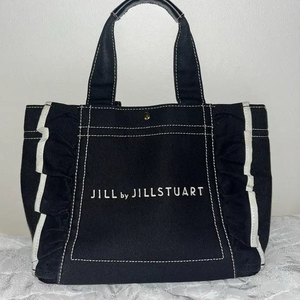 [BUNJANG] Jill Stuart Frill Tote Bag Black / (급전)질바이 질스튜어트 프릴 토트백 블랙 가방 스나계 걸리 일브 양지뢰