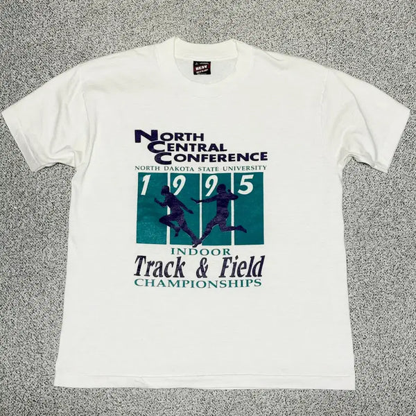[BUNJANG] 90s Vintage North Central Conference Track & Field Championship T-Shirt (Made in USA) / 90s 미국 빈티지 러닝 티셔츠