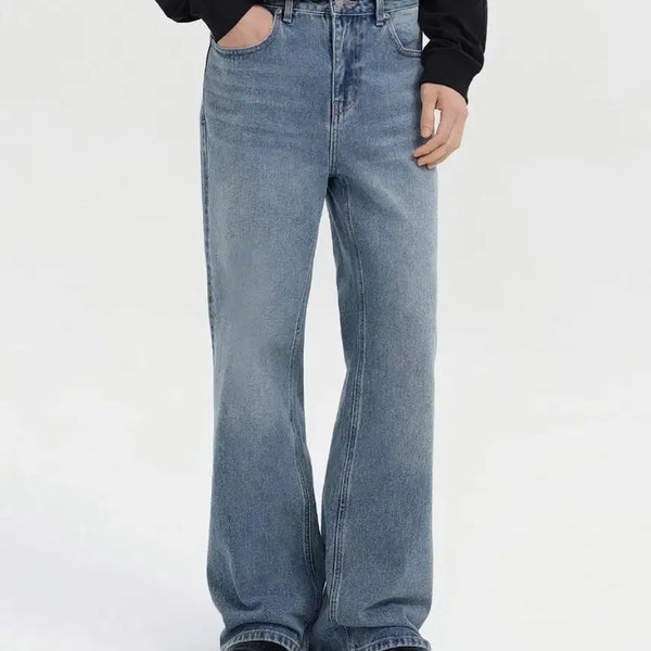 [BUNJANG] Musinsa Loose Flare Denim Pants (Light Indigo) / 무신사 루즈 플레어 데님 팬츠 (라이트인디고)