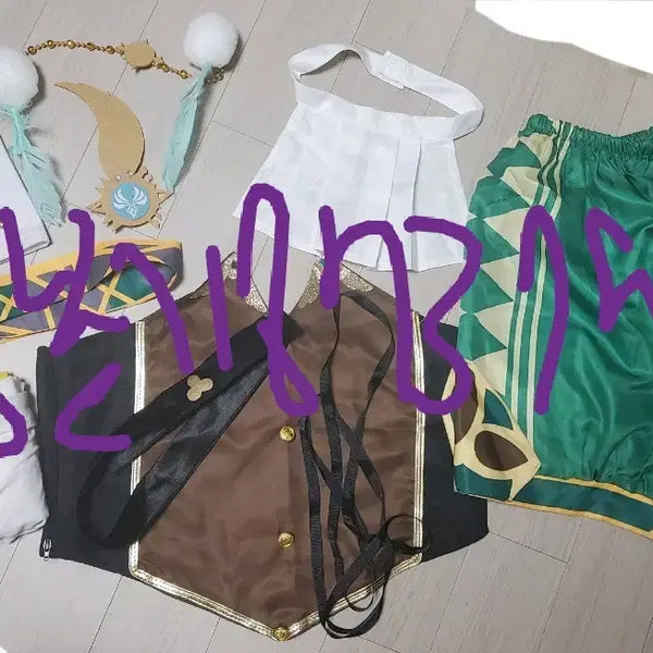 [BUNJANG] Genshin Impact Venti Cosplay Costume Set / 원신 벤티 코스프레 코스옷 코스튬 가발 의상 세트
