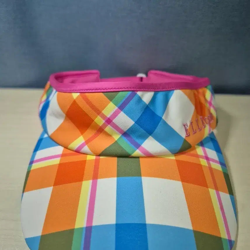 [BUNJANG] Elle Golf Check Sun Cap / 엘르 골프 체크 썬캡 free