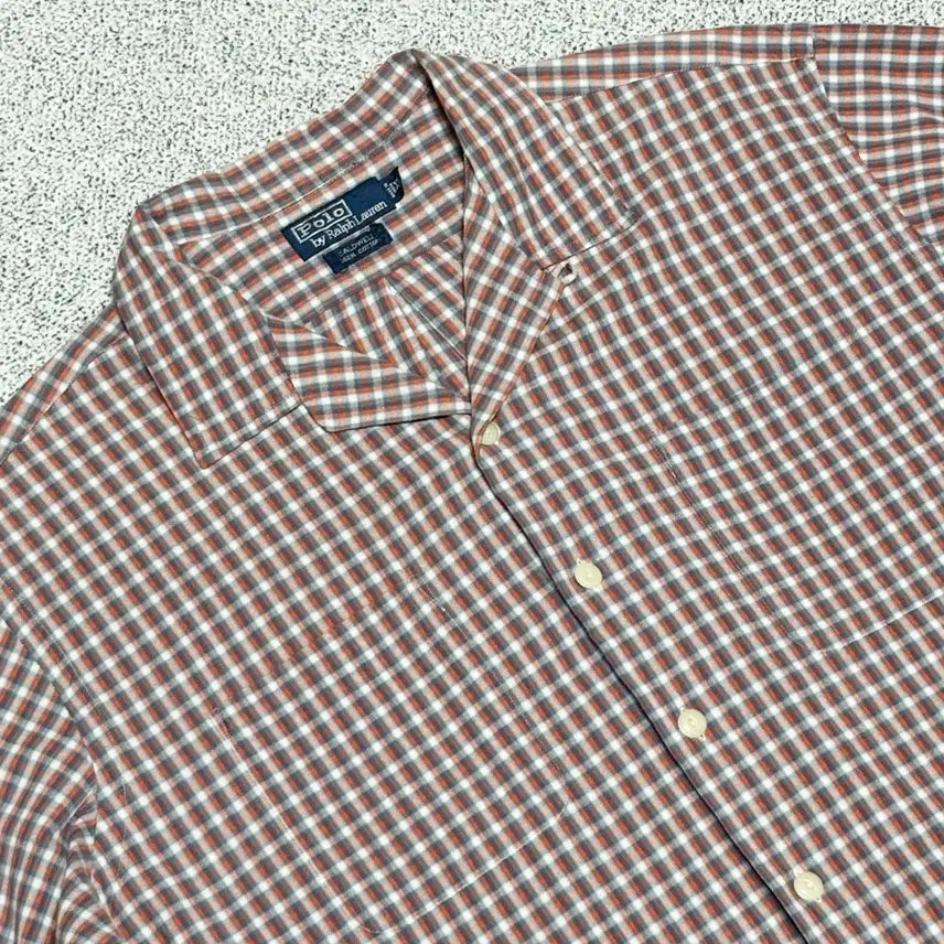 [BUNJANG] Polo Ralph Lauren Cardwell Open Collar Vintage Shirt XL / 폴로 랄프로렌 빈티지 CARDWELL 오픈카라 셔츠
