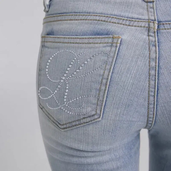 [BUNJANG] Clishir Crystal Clean Bootcut Low Jeans Light Blue M / 클리시어 크리스탈 클린 부츠컷 로우 진 라이트블루 M