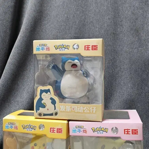 [BUNJANG] Pokemon Wind-up Action Figures 3-Piece Bundle Set (Snorlax/Pikachu/Gengar) / 미개봉) 포켓몬스터 태엽방식 피규어 3종 일괄 (잠만보/피카츄/따라큐)
