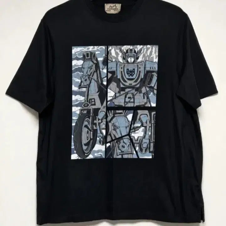 [BUNJANG] Hermès Robot Print Short Sleeve T-Shirt XL / [정품] 에르메스 로봇 프린팅 반팔티 XL
