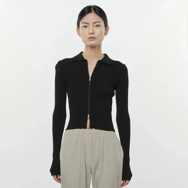 [BUNJANG] Amomento Zip-Up Cardigan / 아모멘토 집업 가디건
