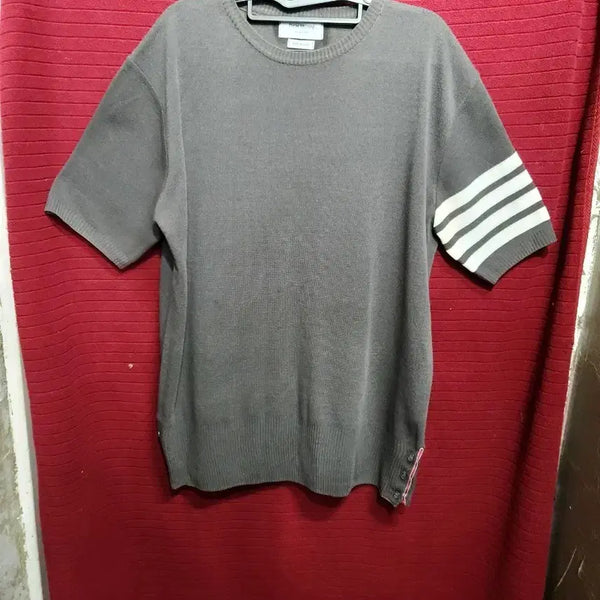 [BUNJANG] Thom Browne 4-Bar Half Sleeve Knit Grey / 톰브라운 4선 반팔 니트 그레이