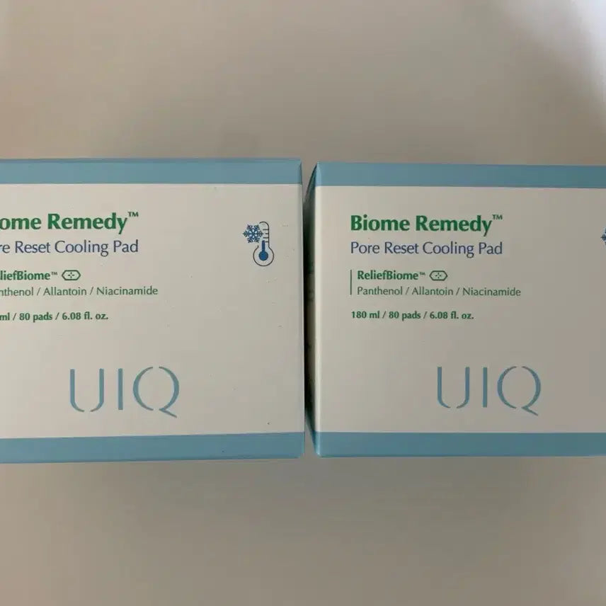 [BUNJANG] Uique Biome Remedy Pore Reset Cooling Pad 80ea (2 Pack) - Sealed / (미개봉) 유이크 바이옴 레미디 포어 리셋 쿨링 패드 80매 2개
