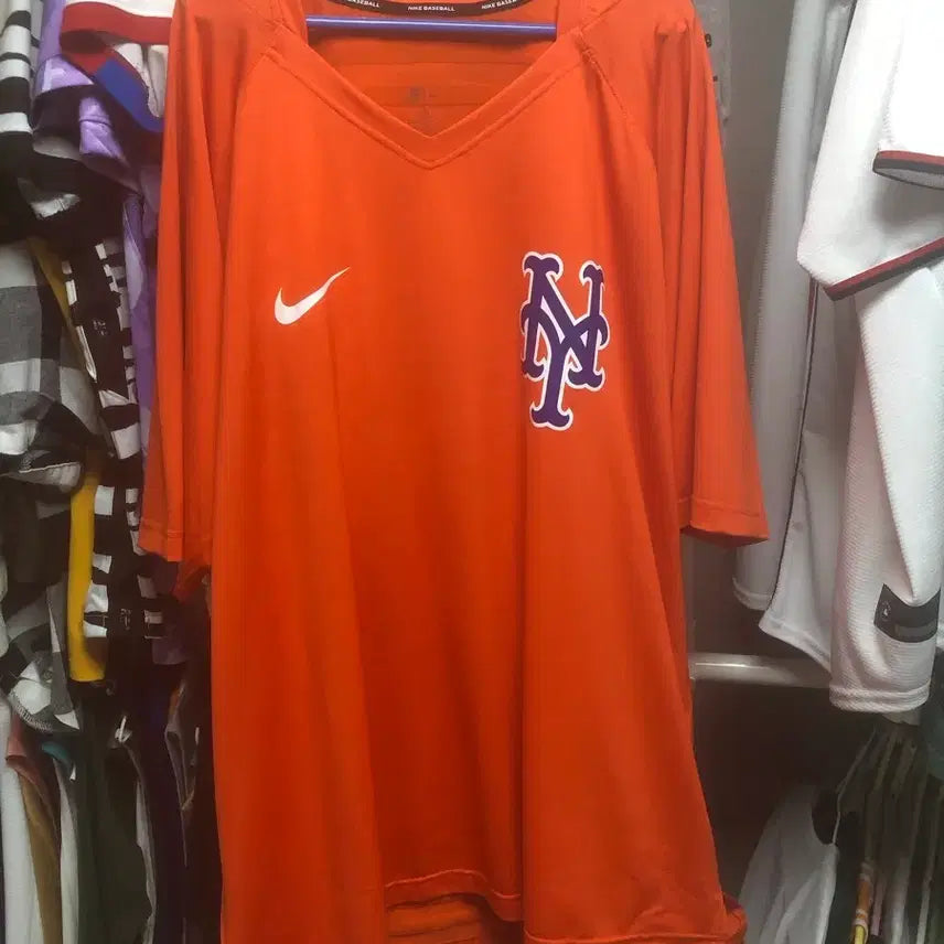 [BUNJANG] Nike New York Mets Authentic Collection Pre-Game Raglan Short Sleeve T-Shirt Size 3XL / (새거급) 나이키 어센틱 컬렉션 프리게임 래글런 뉴욕 메츠 반팔티셔츠 사이즈 3XL