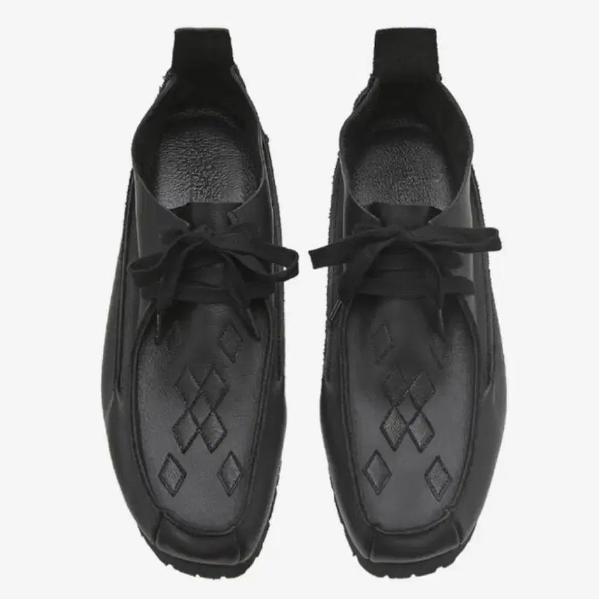 [BUNJANG] Polytru Stitched Wallabee Leather Black 3 / 폴리테루 스티치드 왈라비 레더 블랙 3
