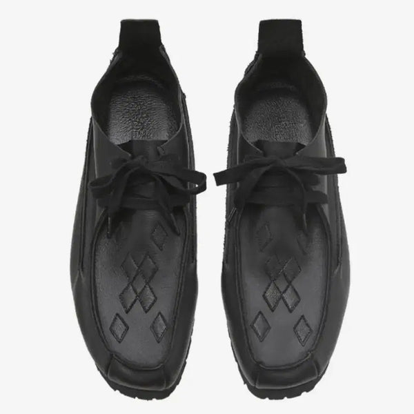 [BUNJANG] Polytru Stitched Wallabee Leather Black 3 / 폴리테루 스티치드 왈라비 레더 블랙 3