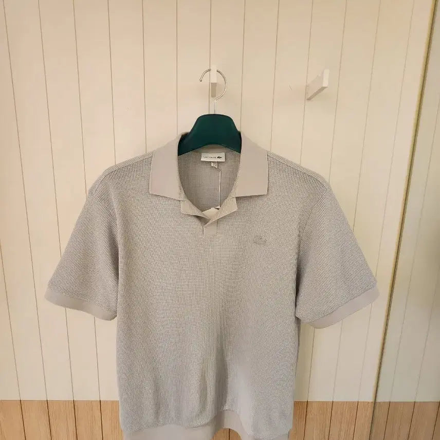 [BUNJANG] Lacoste Men's Mesh Open Collar Polo Shirt / (새상품) 라코스테 남성 메쉬 오픈카라 폴로 셔츠 (카라티)
