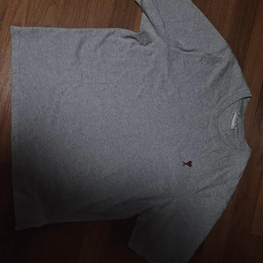 [BUNJANG] Ami Small Logo Short Sleeve T-Shirt Grey 2XL / ami 스몰로고 반팔 그레이 2xl
