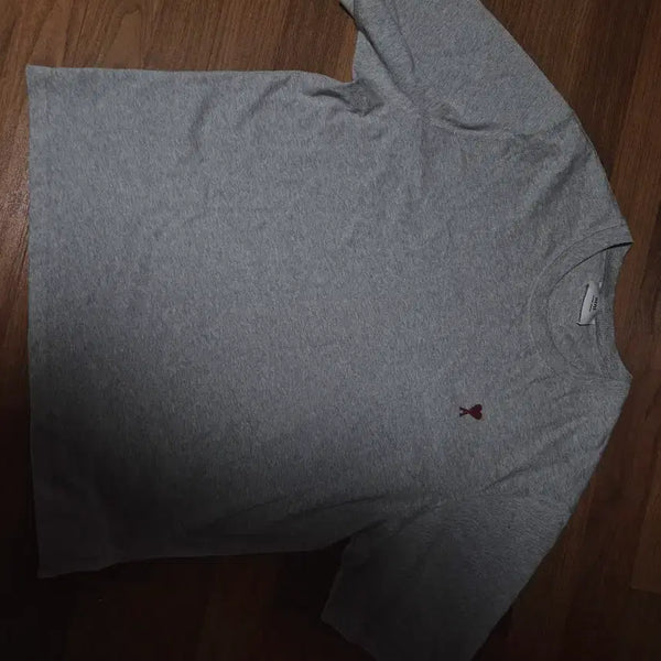 [BUNJANG] Ami Small Logo Short Sleeve T-Shirt Grey 2XL / ami 스몰로고 반팔 그레이 2xl