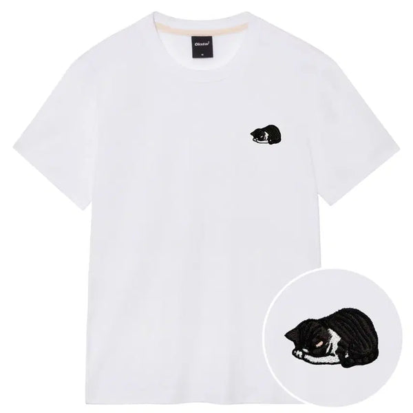 [BUNJANG] Oversized Fit Cat Graphic T-Shirt XL (105) / 오버핏 냥이 반팔티 XL 105