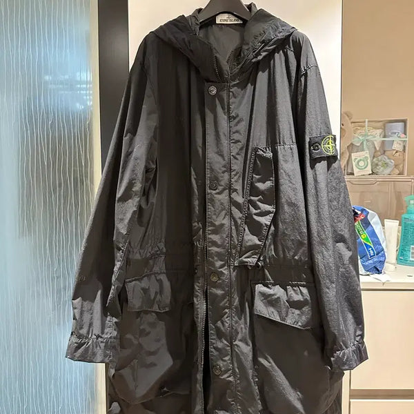[BUNJANG] Stone Island Naslan Watro Black Parka Jacket XL / 스톤아일랜드 블랙 야상 파카 나슬란 와트로 XL