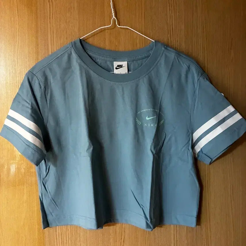 [BUNJANG] Nike Crop Short Sleeve T-Shirt Blue / 나이키 크롭 반팔 티셔츠 블루