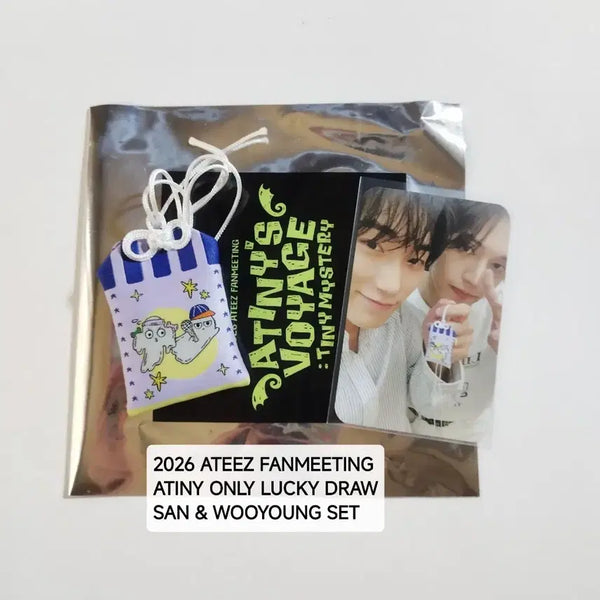 [BUNJANG] ATEEZ Fanmeeting Omamori Unit Umbrella & Photocard Set (San & Wooyoung) / 에이티즈 팬미팅 오마모리 유닛 우산 산 우영 세트