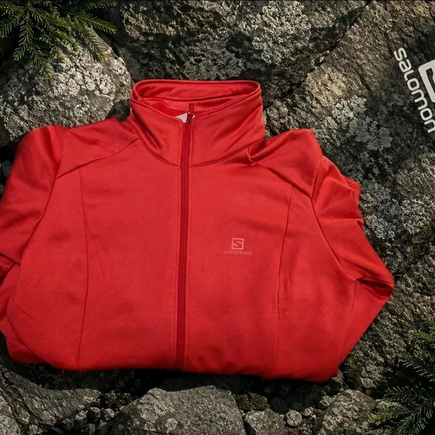 [BUNJANG] Salomon Zip-Up Jacket Red / 살로몬 집업 자켓 레드