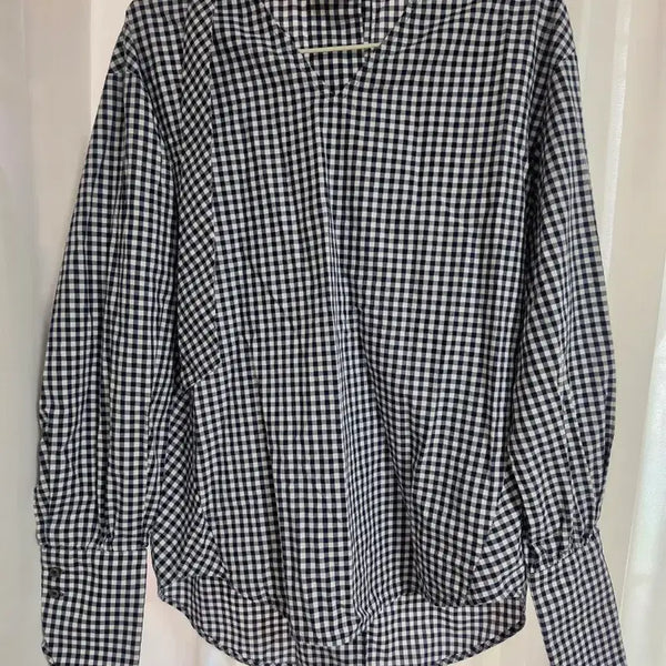 [BUNJANG] System 100% Cotton Check Blouse / SYSTEM 시스템 체크 블라우스