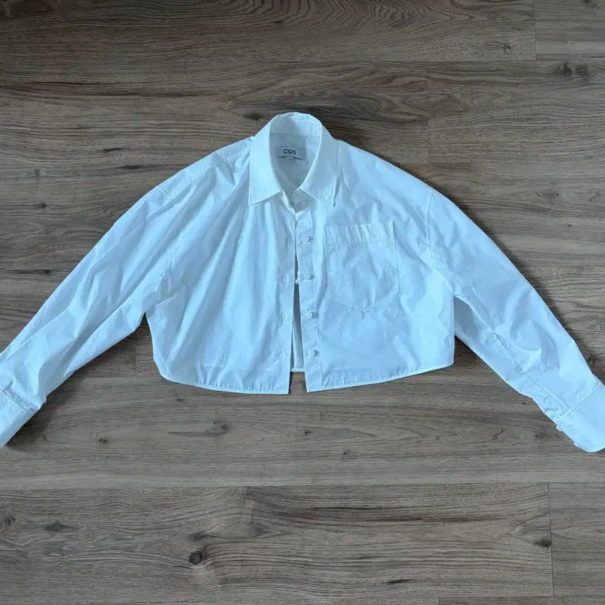 [BUNJANG] COS Cotton Cropped Shirt White EUR 32 / COS 코스 코튼 크롭 셔츠 EUR 32 화이트