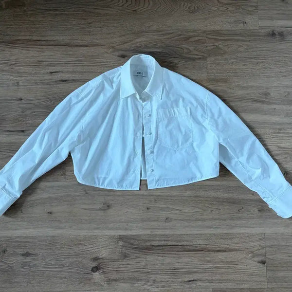 [BUNJANG] COS Cotton Cropped Shirt White EUR 32 / COS 코스 코튼 크롭 셔츠 EUR 32 화이트