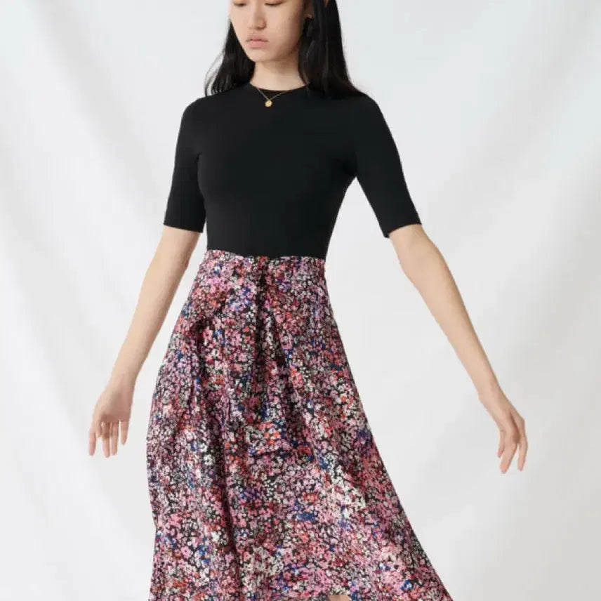 [BUNJANG] Maje Rinto Floral Wrap Dress / 마쥬 MAJE 린토 플로럴 랩 원피스
